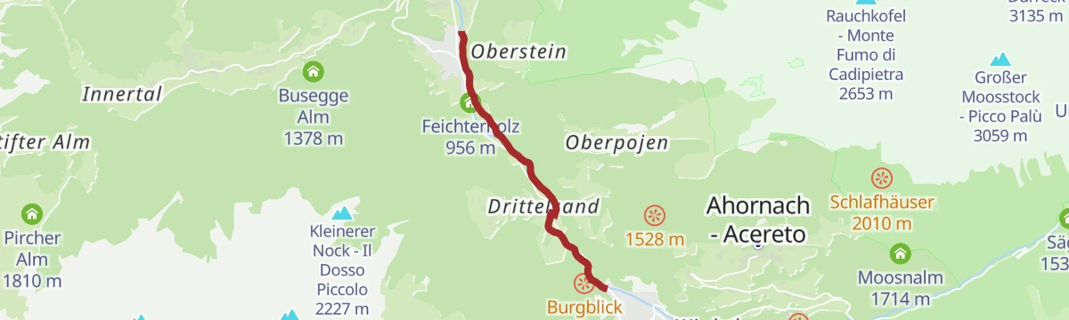 Route map: Along the Ahr River - Heading towards Ahrntal